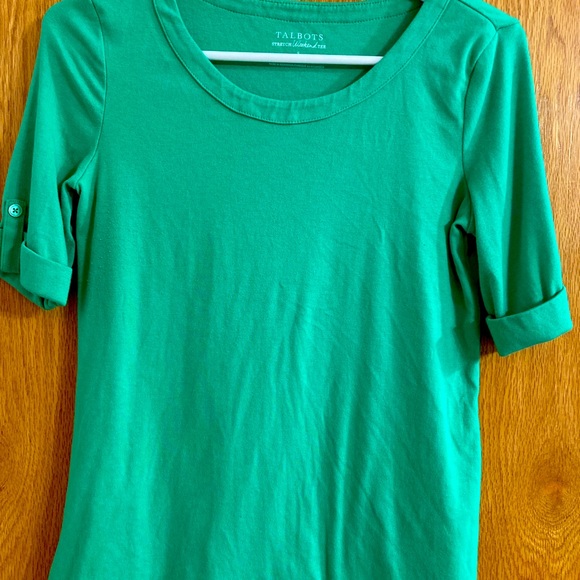 Talbots Scoop Neck Tee - Picture 4 of 7